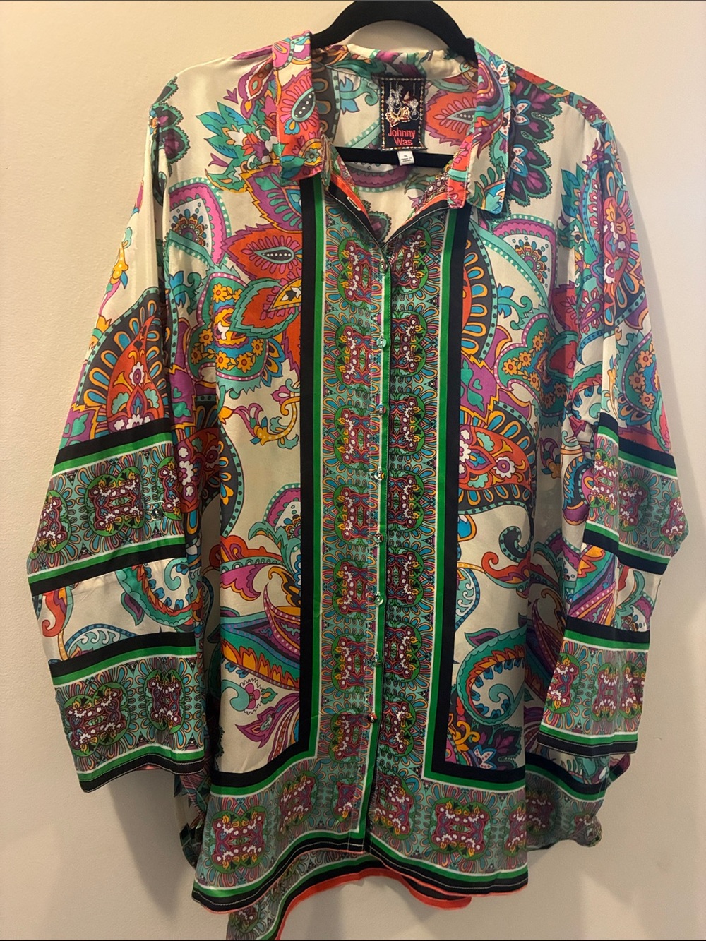 Johnny Was Multicolor Paisley Button-Up Shirt - Women’s XL